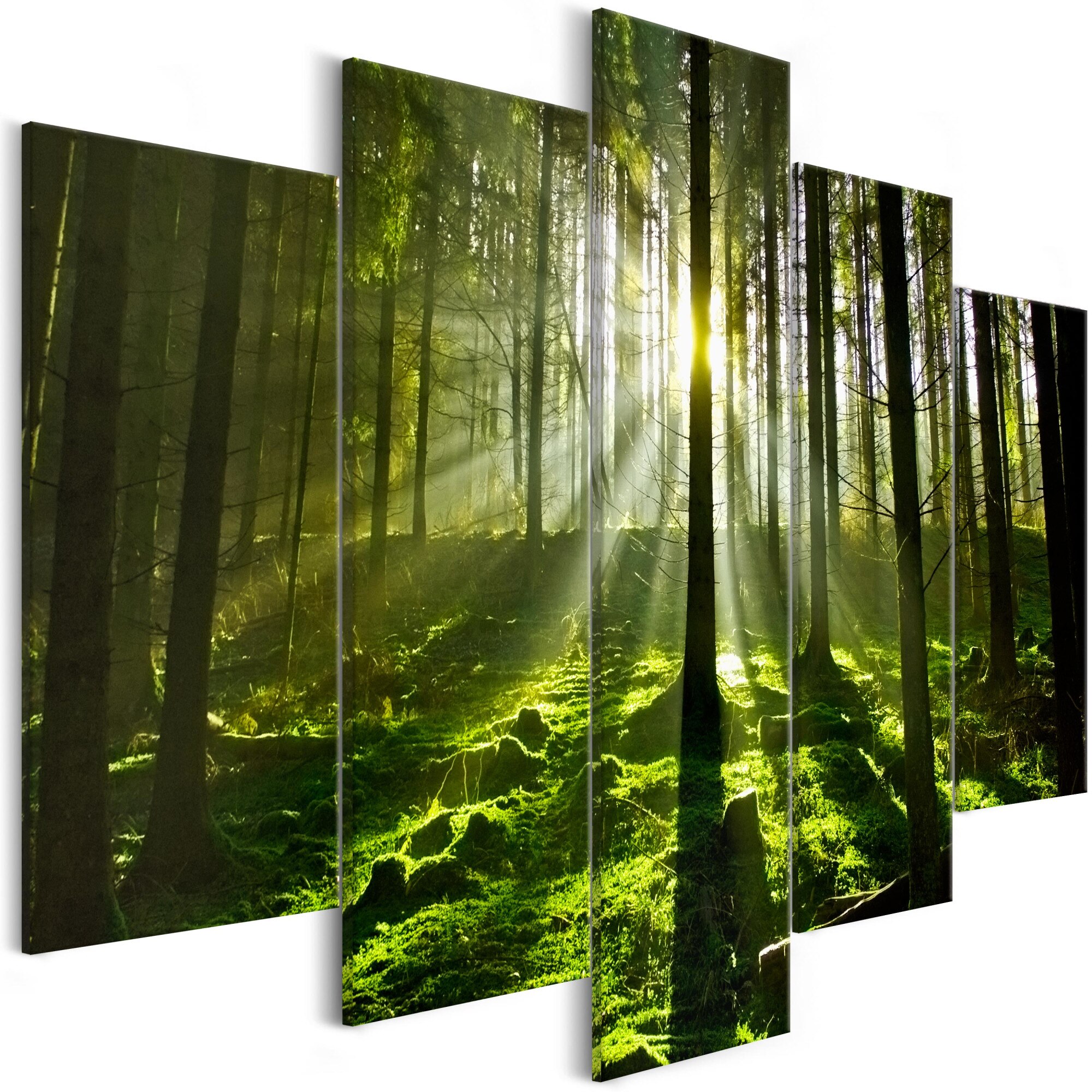 Tablou canvas 5 piese - Pacea mintii largi - 225 x 100 cm