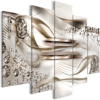 Tablou canvas 5 piese - Harp Underwater Wide Brown - 100 x 50 cm Tablou canvas 5 piese - Harp Underwater Wide Brown - 100 x 50 cm