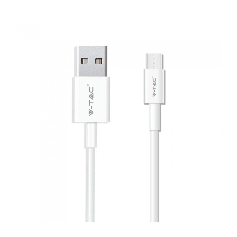 Cablu de date USB Tip C, V-TAC, alb, seria Silver, 1m