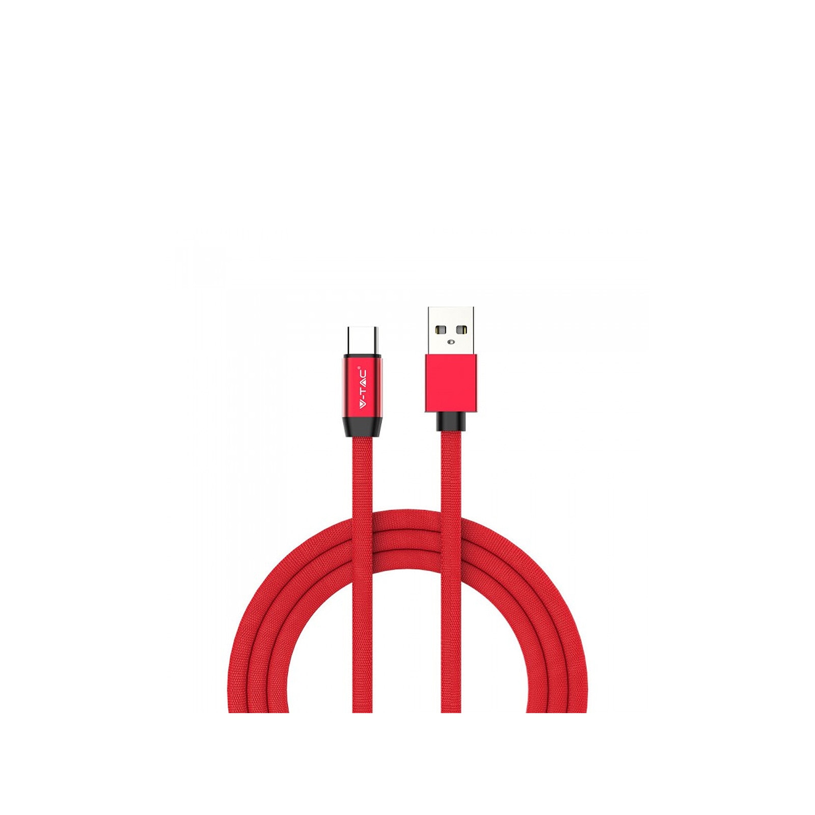 Cablu de date Micro USB, V-TAC, Seria Ruby, Rosu, 1m