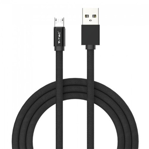 Cablu de date Micro USB, V-TAC, Seria Ruby, Negru, 1m