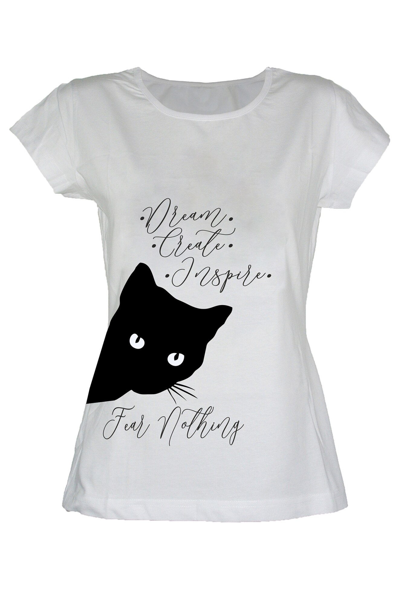 Tricou dama Dream, Nothing Fear TripleT clothing, Alb