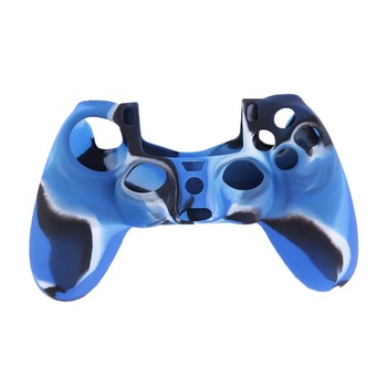 Husa Silicon Camuflaj albastra pentru Controller PlayStation PS 4 Husa Silicon Camuflaj albastra pentru Controller PlayStation PS 4