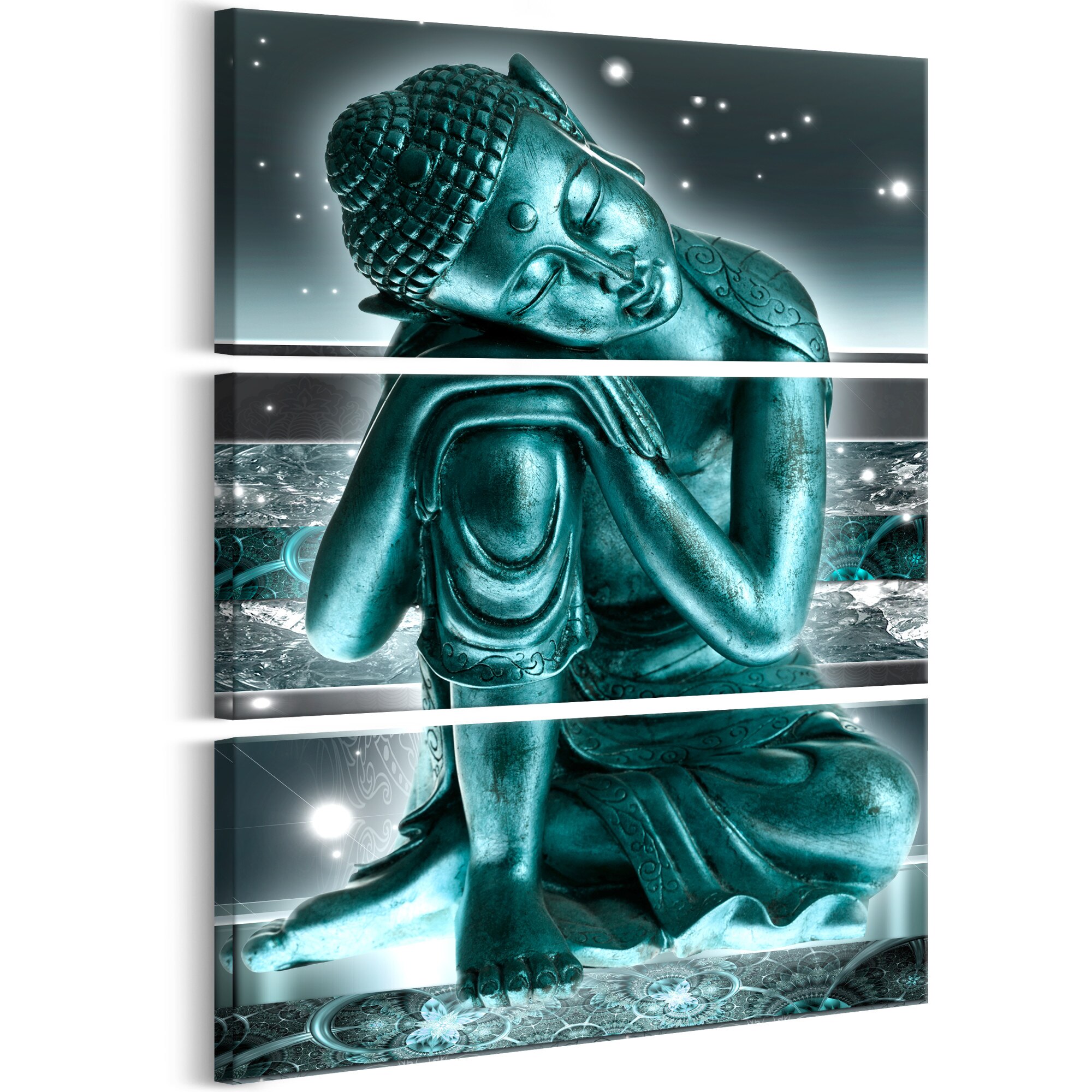 Tablou canvas 3 piese - Visele verzi - 80 x 120 cm