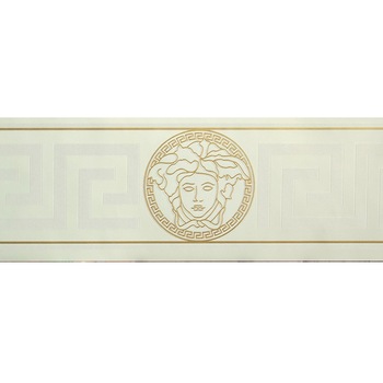 Bordura decor AS Versace 93522-3 alb, auriu, 13cm x 5m Bordura decor AS Versace 93522-3 alb, auriu, 13cm x 5m