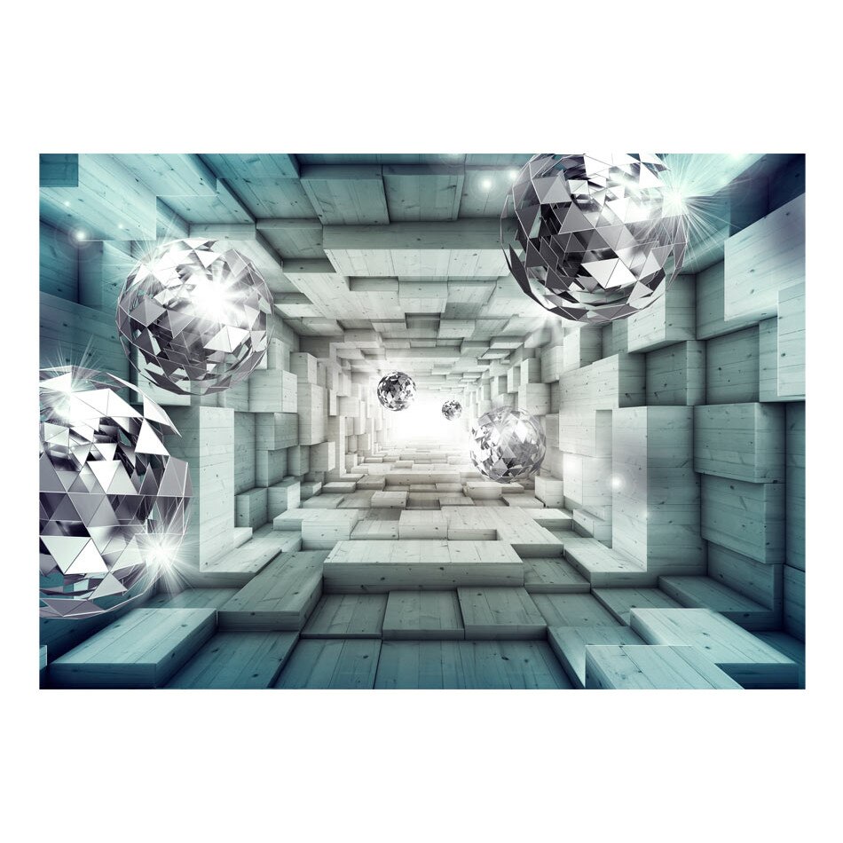 Fototapet vlies - Calatorie prin tunelul albastru - 400 x 280 cm