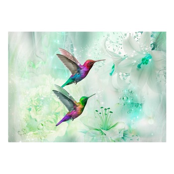 Fototapet vlies vlies - Colibri colorate verde - 350 x 245 cm Fototapet vlies vlies - Colibri colorate verde - 350 x 245 cm