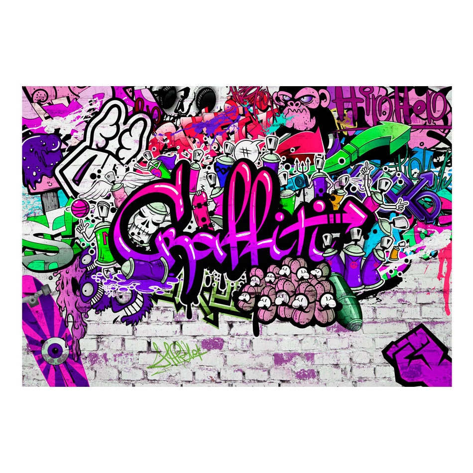 Fototapet vlies - Graffiti violet - 200 x 140 cm