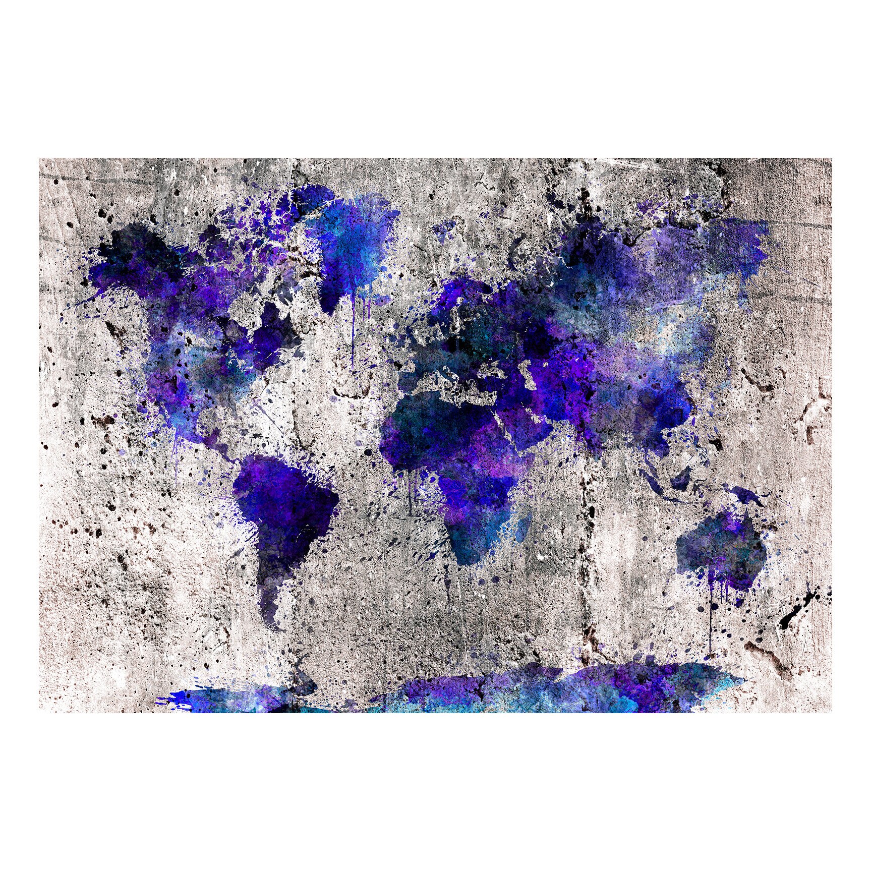 Fototapet vlies - Harta Mondiala Ink Blots - 400 x 280 cm