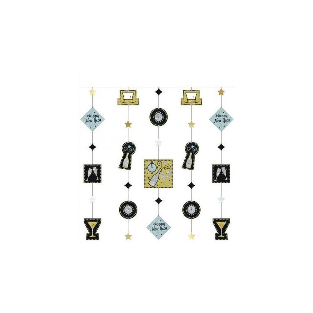 Decor perdea Happy New Year, Amscan, 1 buc