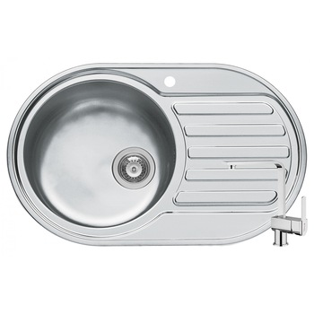 Pachet baterie de bucatarie Espressivo + chiuveta Pyramis SR MINI, 765x480mm, adancime 150mm, cuva stanga, montare pe blat, finisaj anticalcar Pachet baterie de bucatarie Espressivo + chiuveta Pyramis SR MINI, 765x480mm, adancime 150mm, cuva stanga, montare pe blat, finisaj anticalcar