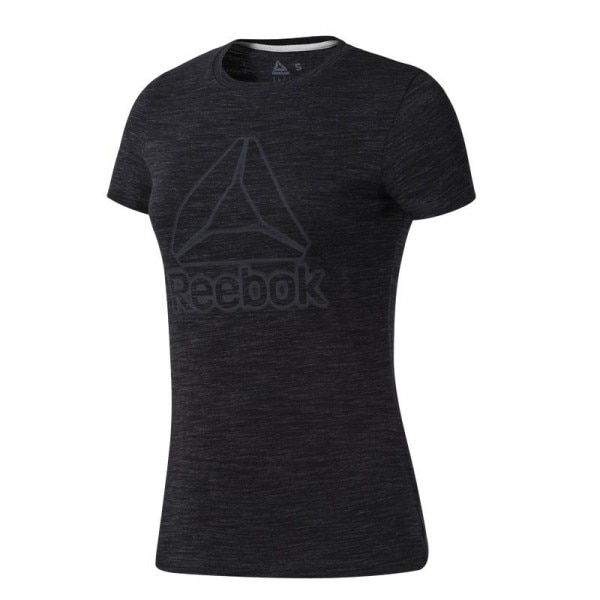 Tricou Rebook te marble logo tee EC2325, Femei, XS INTL, Negru