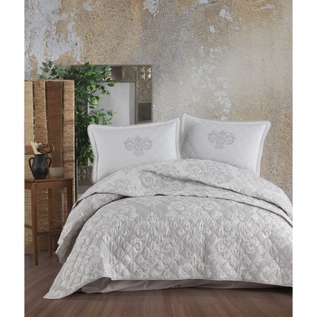 Set cuvertura matlasata 240x260cm + 2 fete perna, bumbac, Ralex Pucioasa, Sade V2 Set cuvertura matlasata 240x260cm + 2 fete perna, bumbac, Ralex Pucioasa, Sade V2