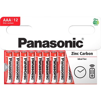 Baterii Panasonic Zinc Carbon AAA, 12 Buc Baterii Panasonic Zinc Carbon AAA, 12 Buc