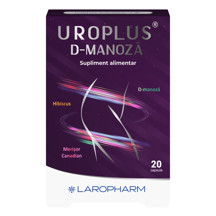 Uroplus D-Manoza pentru mentinerea sanatatii si functionarii normale a tractului urinar, 20 capsule, Laropharm
