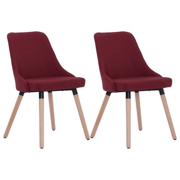 Set de 2 scaune pentru living, tapitate, vidaXL, Grena, 43 x 43 x 83 cm