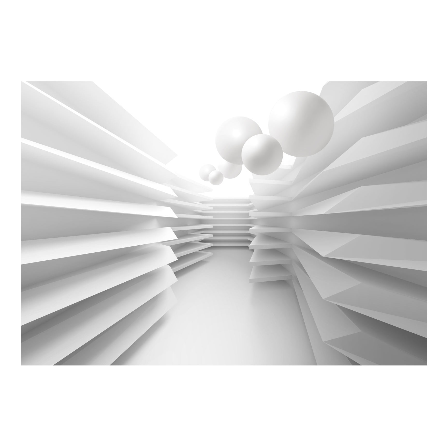 Fototapet vlies - Labirint alb - 400 x 280 cm