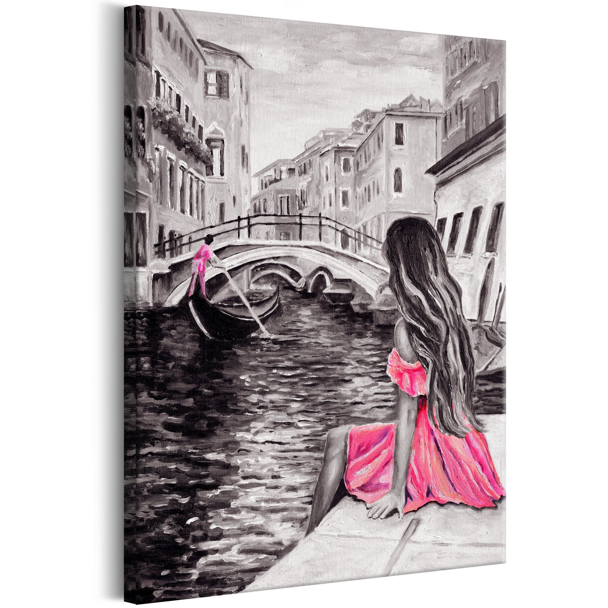 Tablou canvas - Femeie In Venetia verticala - 80 x 120 cm