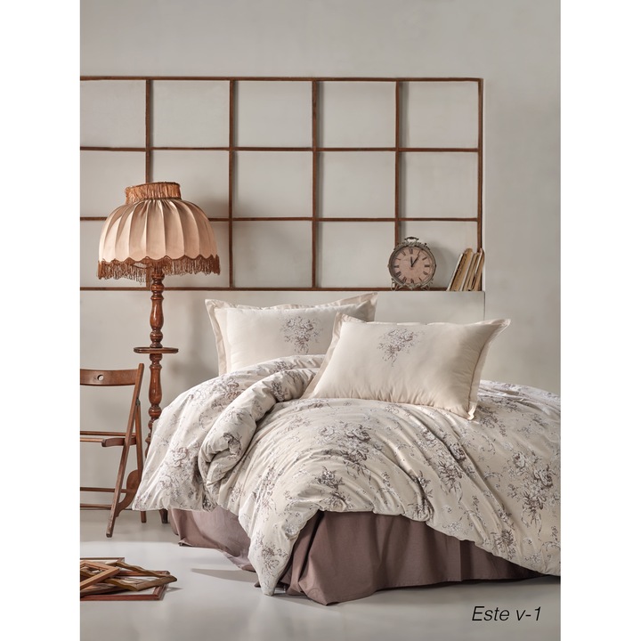 Kétszemélyes ágynemű garnitúra Este V1 Ralex Pucioasa, 100% renforcé pamut
