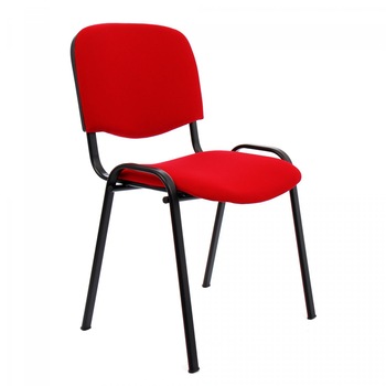 Scaun birou vizitator iMK®, fix, fara brate, stofa, rosu, 84 x 53 x 53 cm Scaun birou vizitator iMK®, fix, fara brate, stofa, rosu, 84 x 53 x 53 cm