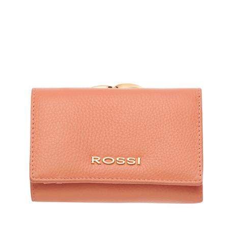 Portofel Rossi, RSC008, Roz somon, Piele autentica