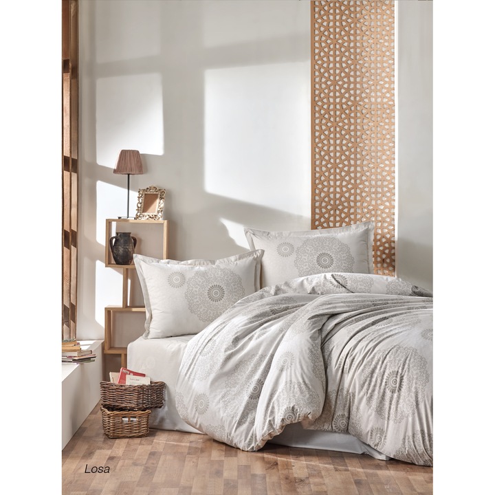 Kétszemélyes ágynemű garnitúra Losa Ralex Pucioasa, 100% renforcé pamut