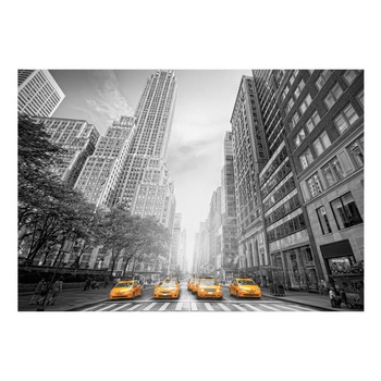 Fototapet vlies - Taxiuri galbene din New York - 350 x 245 cm Fototapet vlies - Taxiuri galbene din New York - 350 x 245 cm
