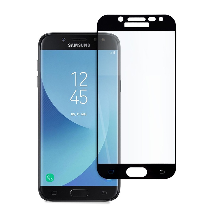 Стъклен Протектор Hicute за Samsung Galaxy J5 (2017), за Цял Дисплей, Full Glue, Full Cover, Черен
