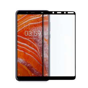 Folie de protectie pentru Nokia 3.1 Plus, 9D, Full Cover, Sticla securizata, Negru Folie de protectie pentru Nokia 3.1 Plus, 9D, Full Cover, Sticla securizata, Negru
