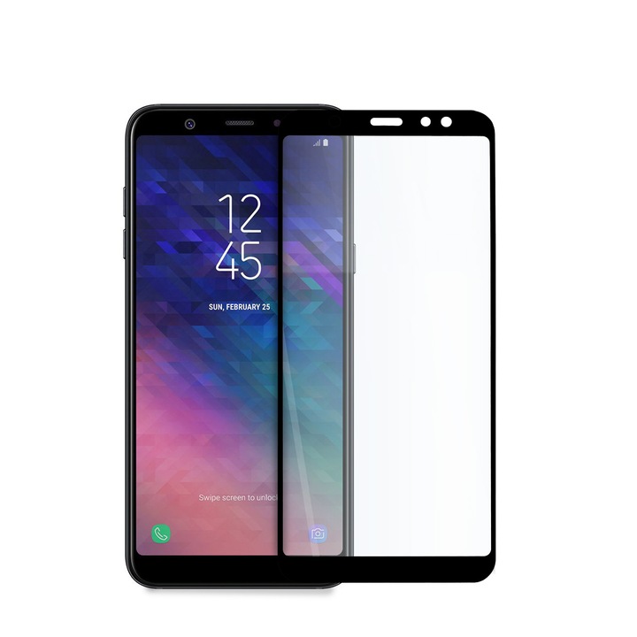 Protector de sticla Hicute pentru Samsung Galaxy A6 Plus (2018), negru