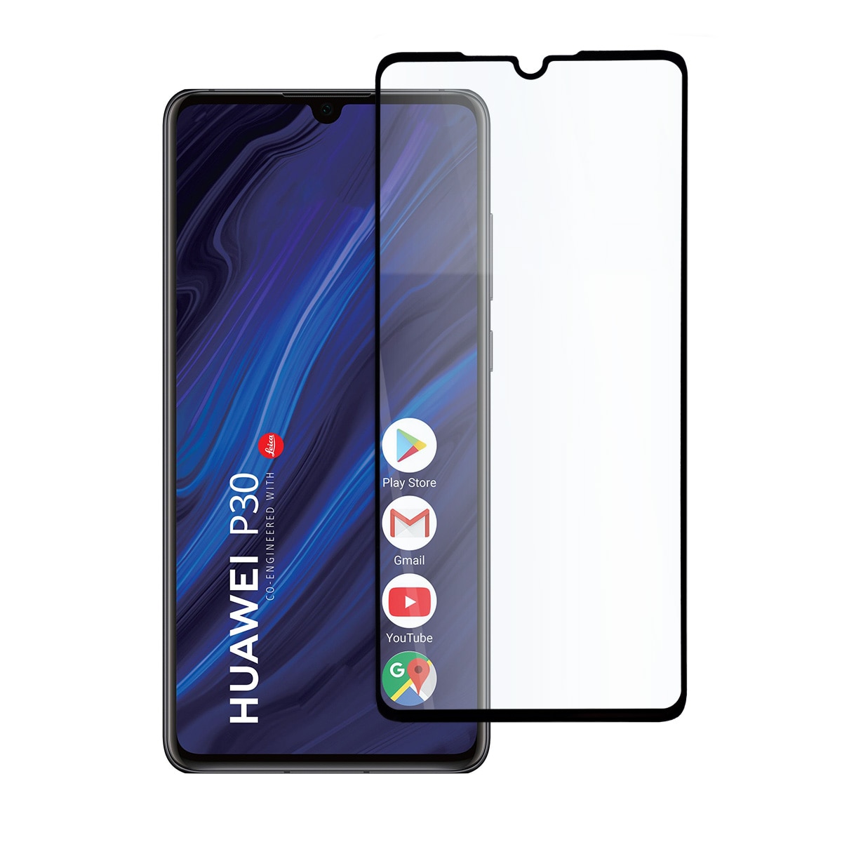 Folie de Sticla pentru Huawei P30, Full Glue, Full Cover, Negru