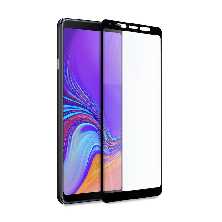Стъклен Протектор Hicute за Samsung Galaxy A9 (2018), за Цял Дисплей, Full Glue, Full Cover, Черен
