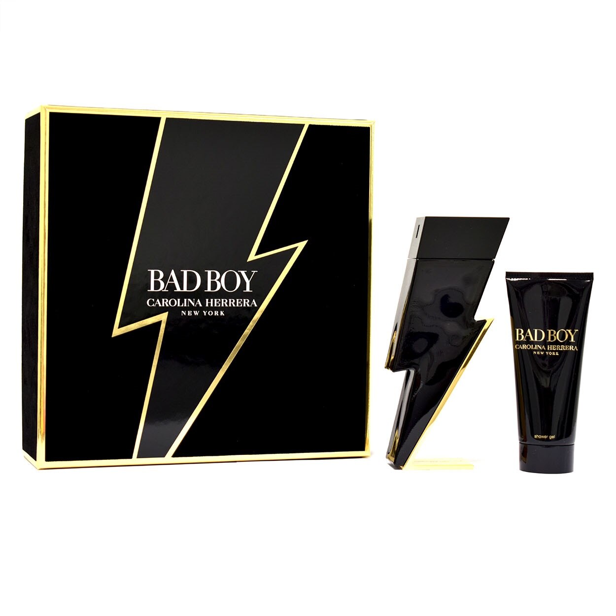 Set Carolina Herrera, Bad Boy, Barbati: Apa de Toaleta 100 ml + Gel de dus, 100 ml
