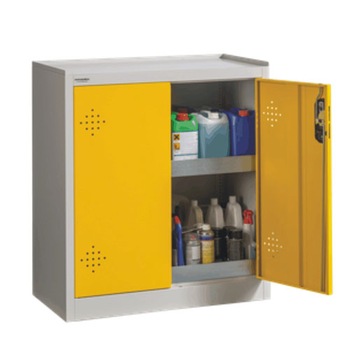 Dulap metalic pentru substante toxice cu 2 rafturi, 930x500x1000 mm Dulap metalic pentru substante toxice cu 2 rafturi, 930x500x1000 mm