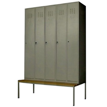 Vestiar metalic cu 5 usi si bancuta 1200x700x2200 mm (LxlxH), ECO+ Vestiar metalic cu 5 usi si bancuta 1200x700x2200 mm (LxlxH), ECO+