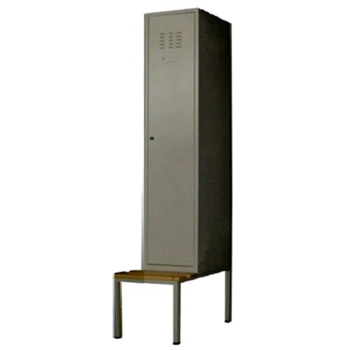 Vestiar compartimentat metalic cu 1 usa si bancuta 400x450x2200 mm (LxlxH) ECO+