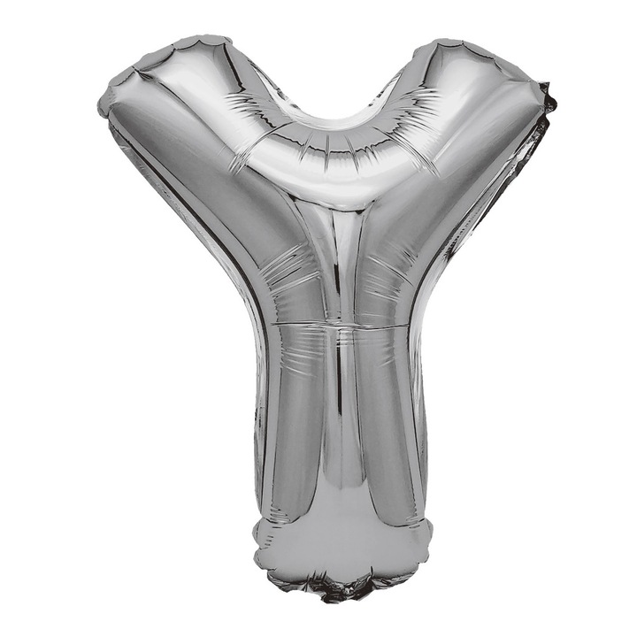 Фолиев балон Balon Mirific Party, Буква Y, Металик, Сребрист, 40 см