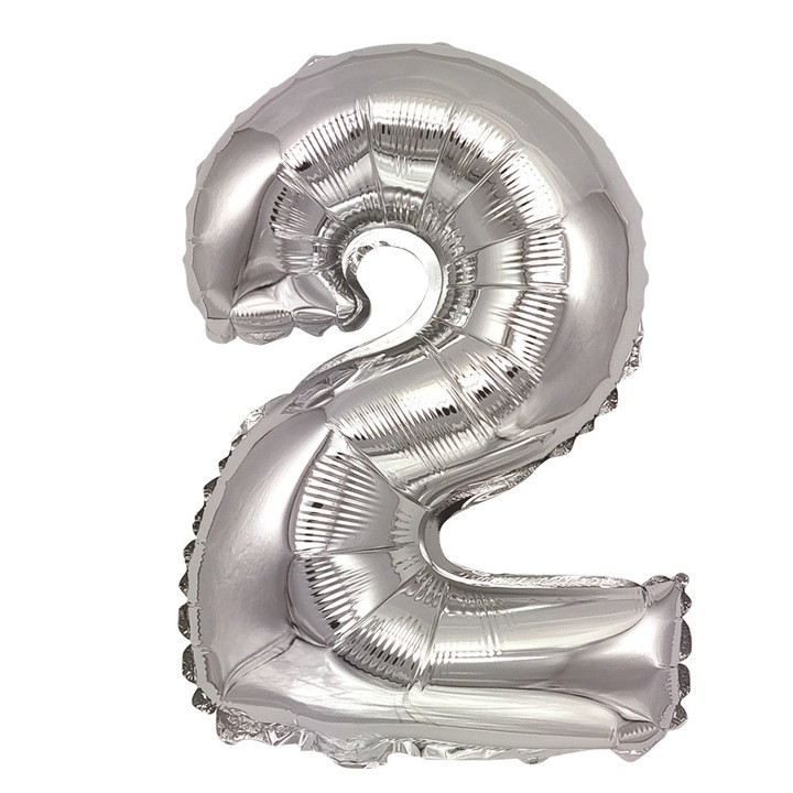 Фолиев балон, 2, Металик, Mirific Party, 40 см, Сребрист