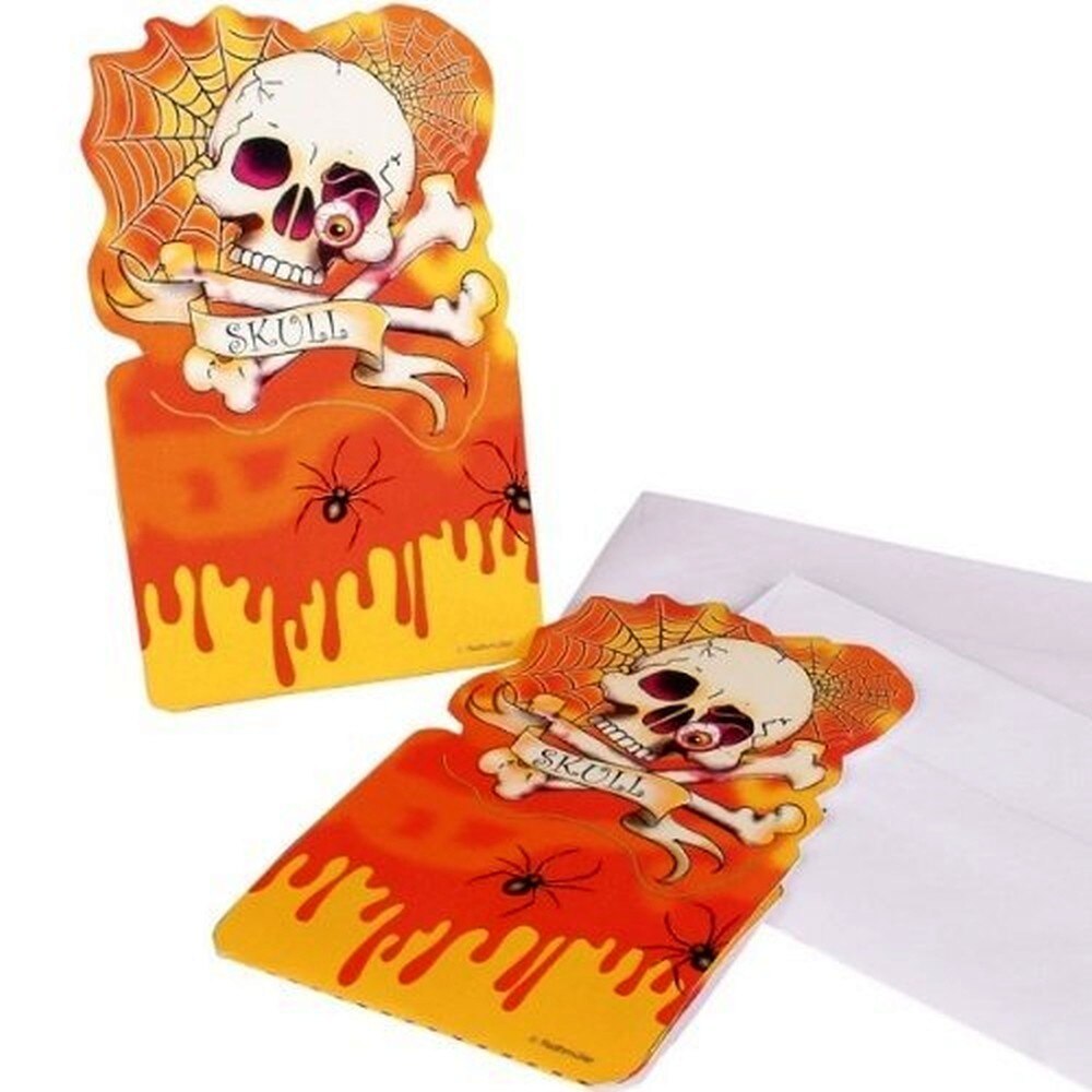 Invitatii de petrecere Halloween cu Craniu