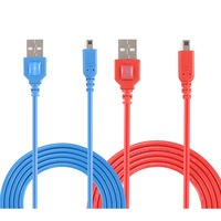 Set 2 bucati cablu de incarcare USB Exlene, pentru controller Nintendo 3DS/2DS, 3 m
