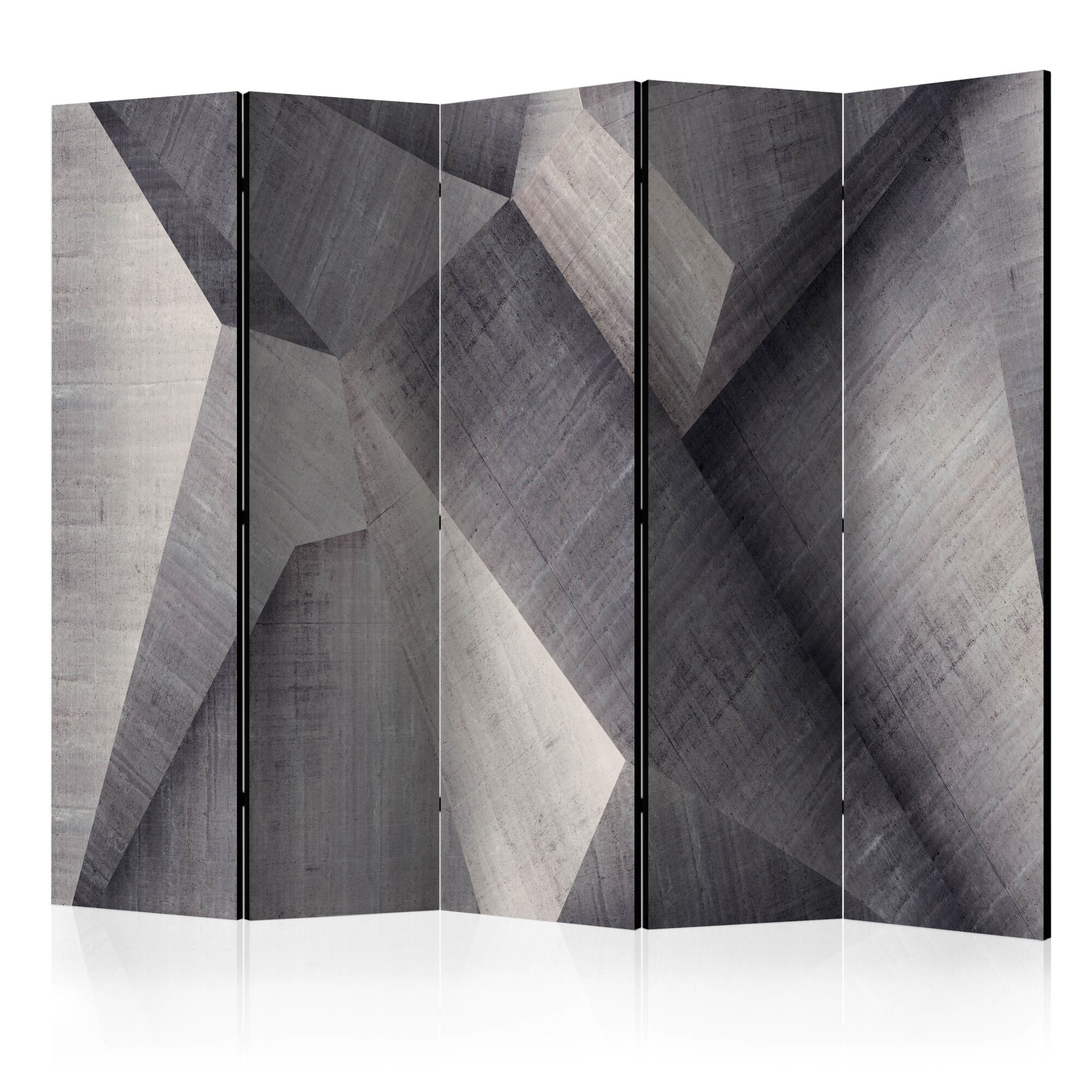 Paravan din 5 parti - Blocuri de beton abstracte - 225 x 172 cm