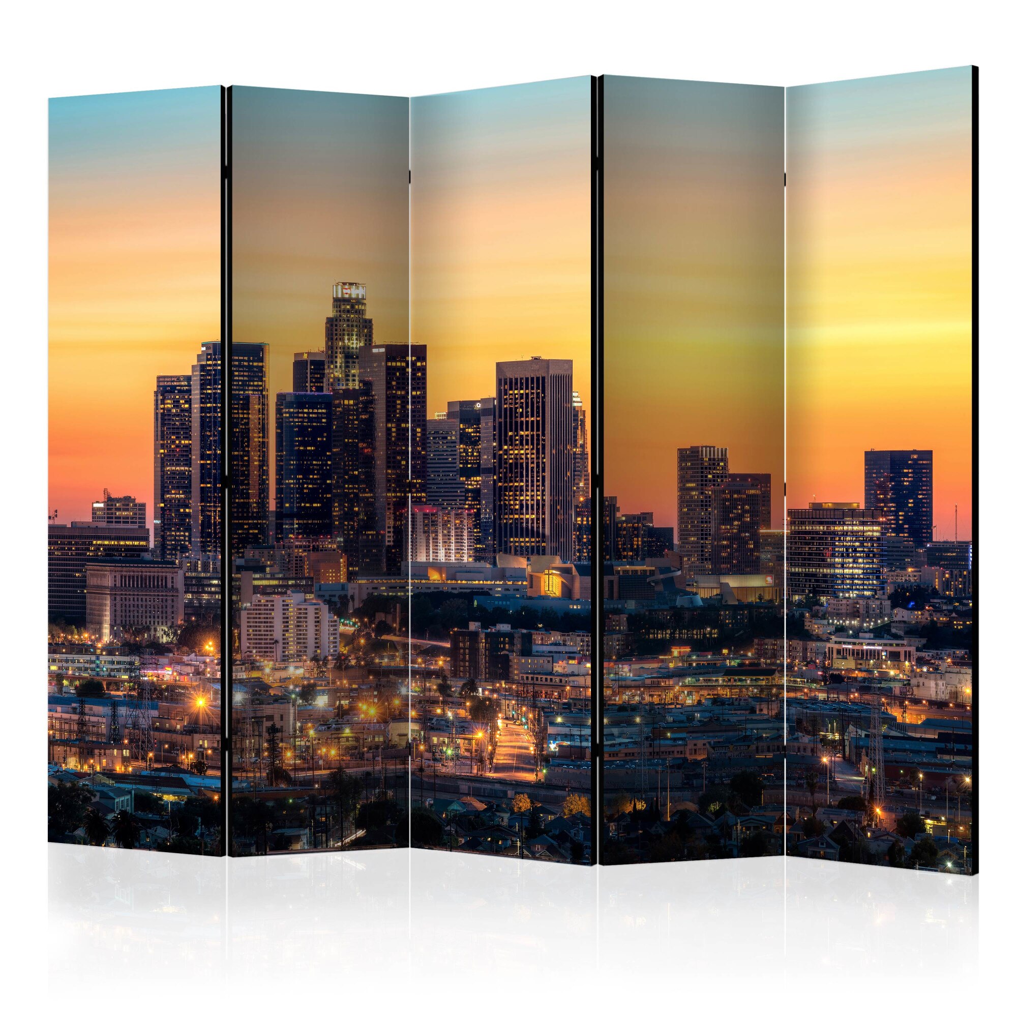 Paravan din 5 parti - Seara Californiana II - 225 x 172 cm