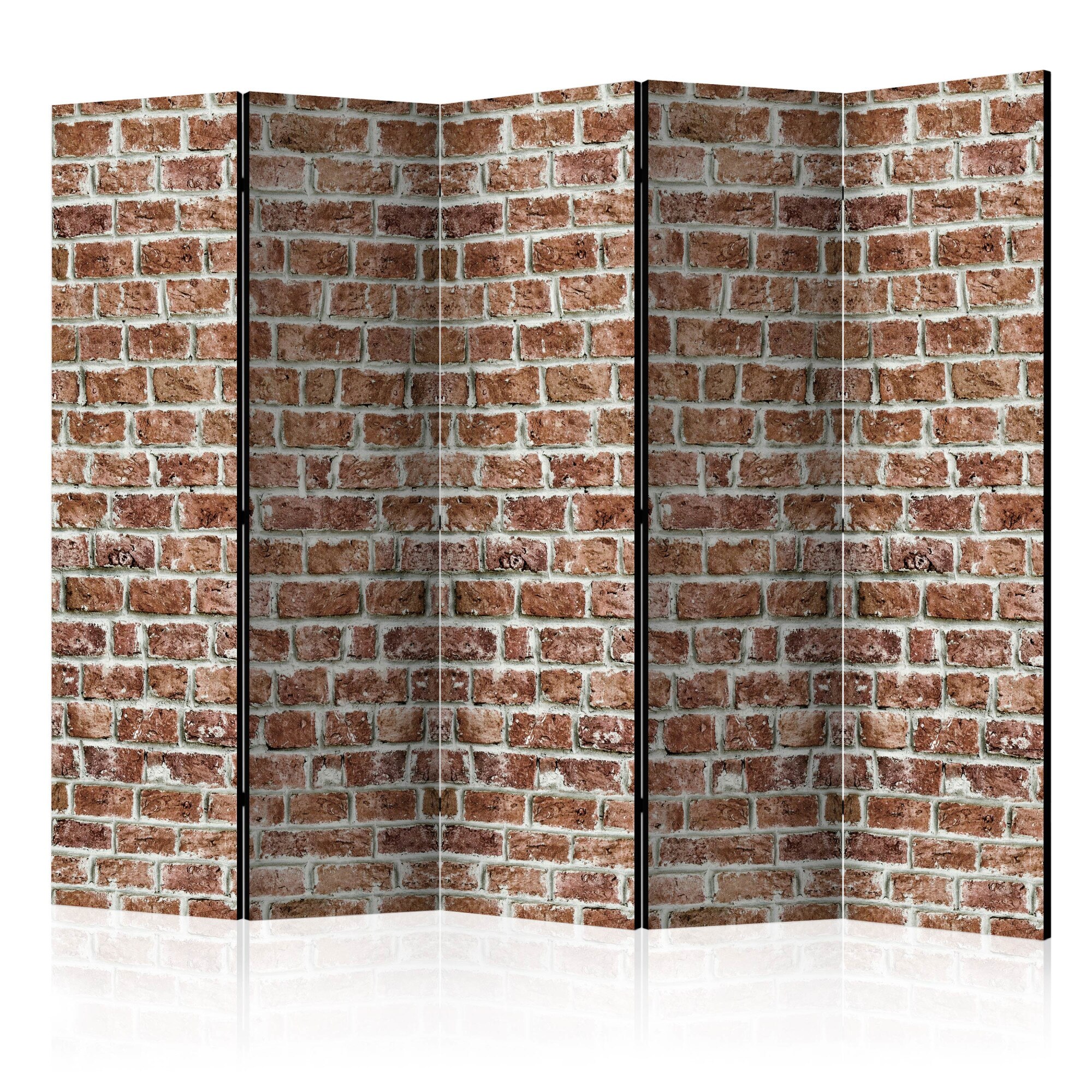 Paravan din 5 parti - Caramida spatiu II - 225 x 172 cm
