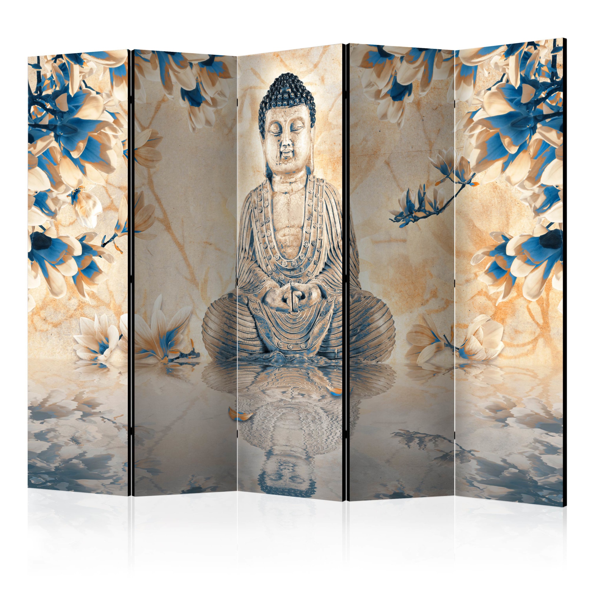 Paravan din 5 parti - Buddha al prosperitatii II - 225 x 172 cm