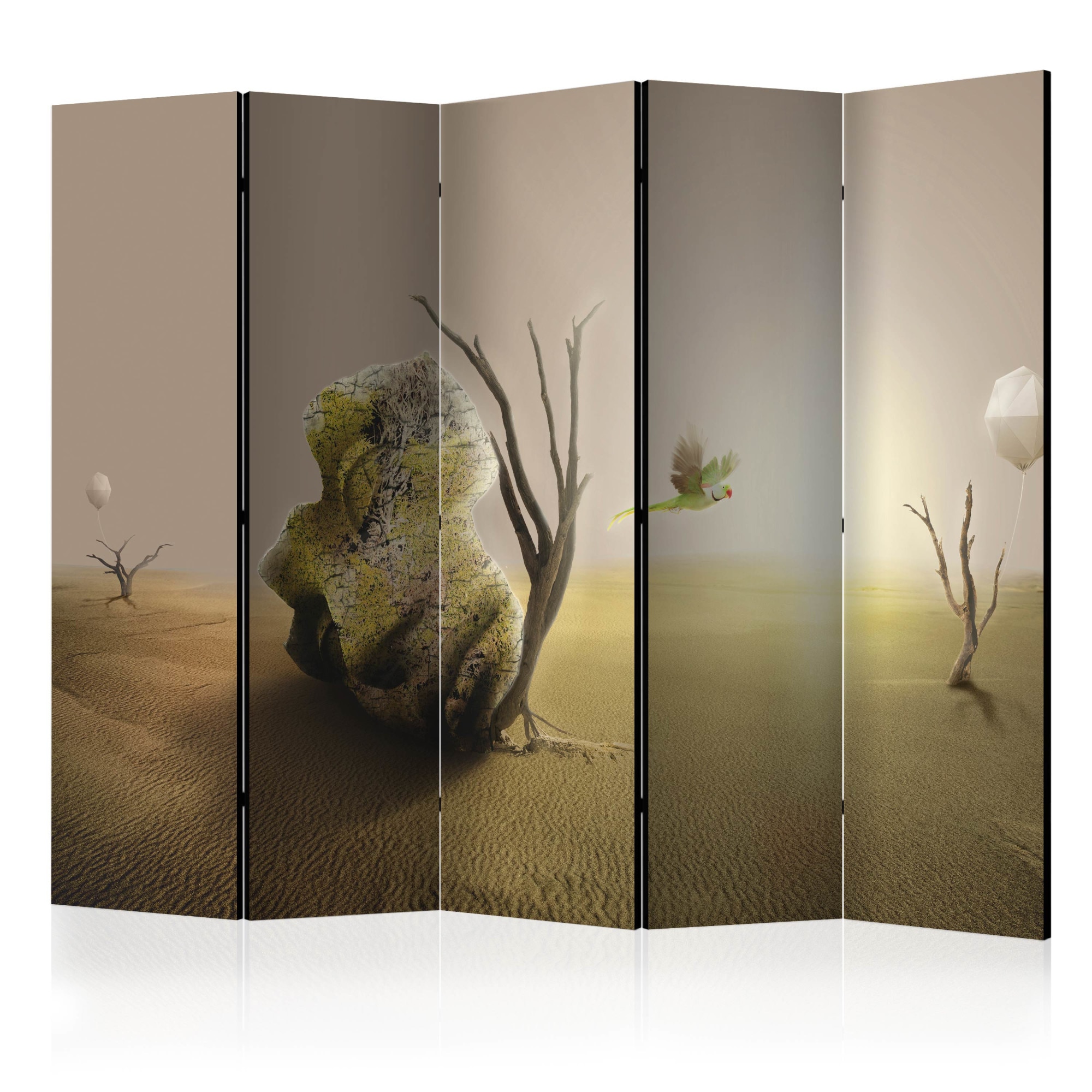 Paravan din 5 parti - Masca abandonata II - 225 x 172 cm