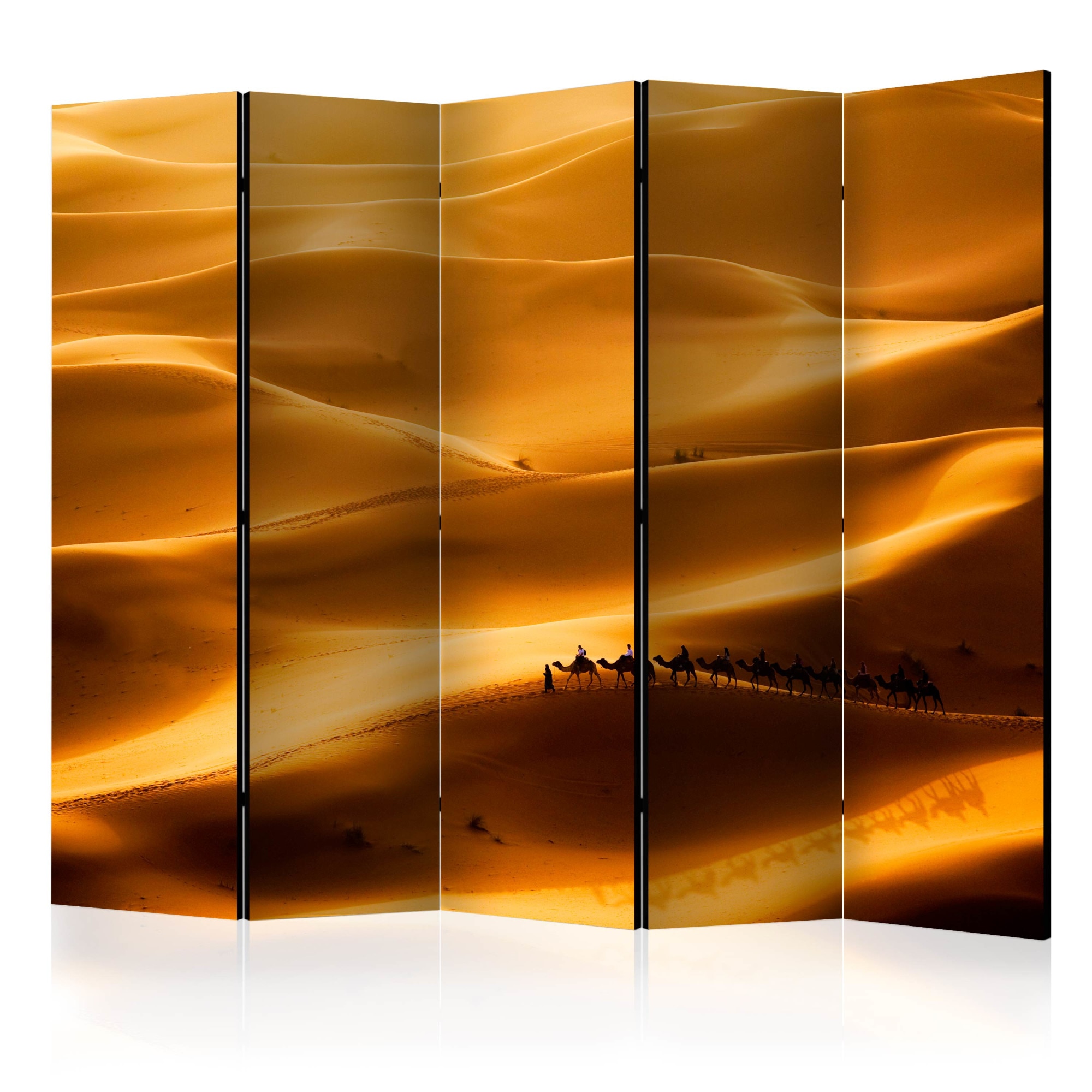Paravan din 5 parti - Caravana de camile - 225 x 172 cm