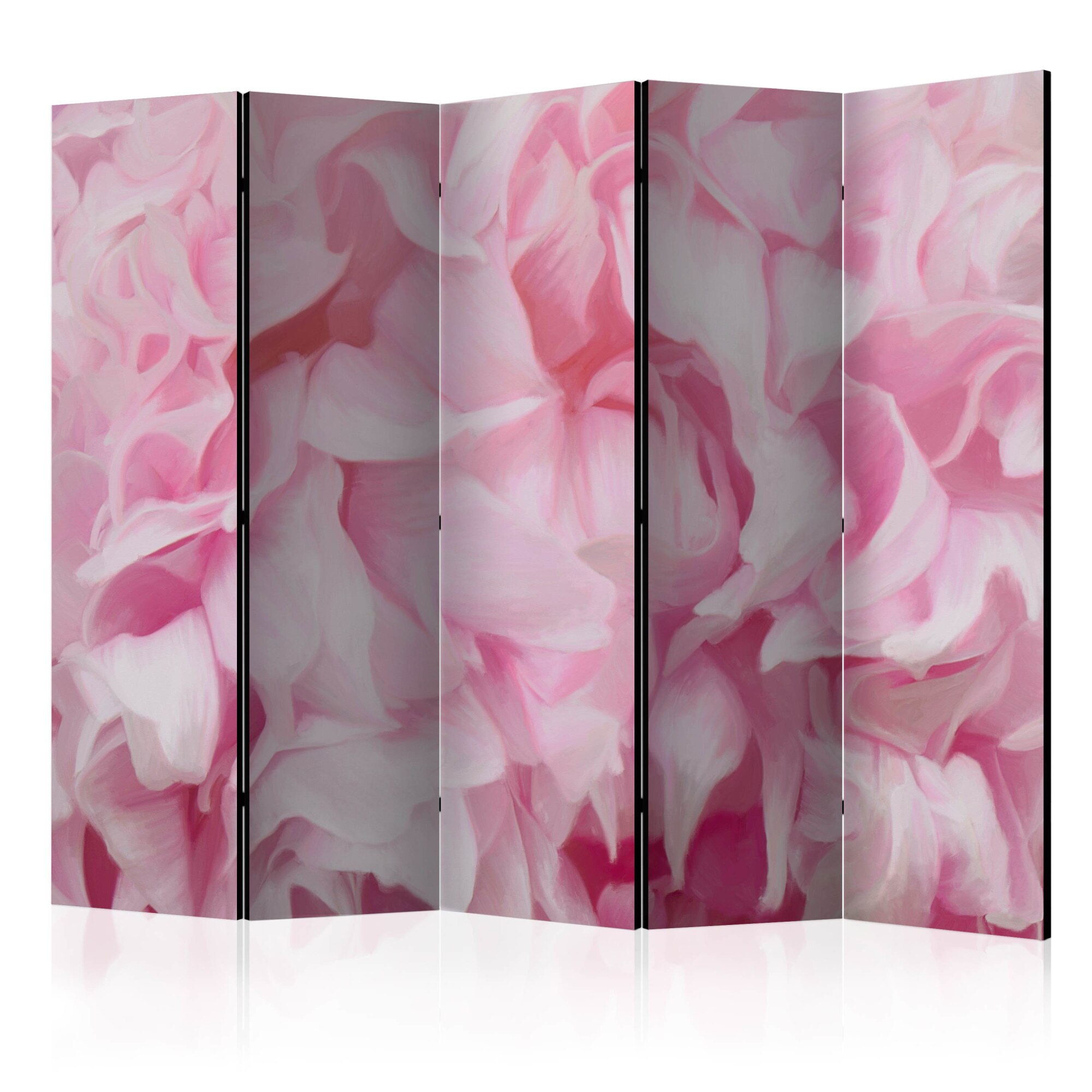 Paravan din 5 parti - Roz Azalea - 225 x 172 cm