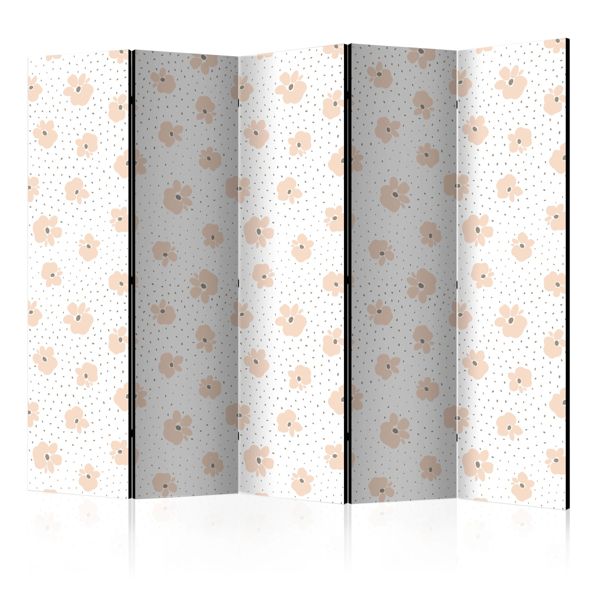 Paravan din 5 parti - Copii Flori - 225 x 172 cm