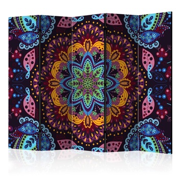 Paravan din 5 parti - Caleidoscopul colorat II - 225 x 172 cm Paravan din 5 parti - Caleidoscopul colorat II - 225 x 172 cm