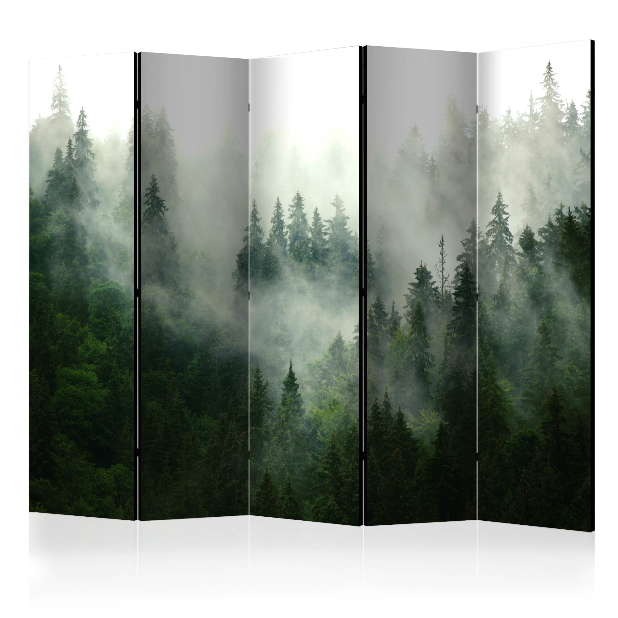 Paravan din 5 parti - Padure de conifere II - 225 x 172 cm